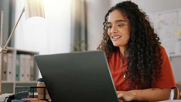 Content team member editing copy