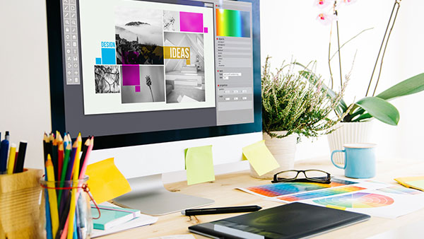 Workstation of creative team member