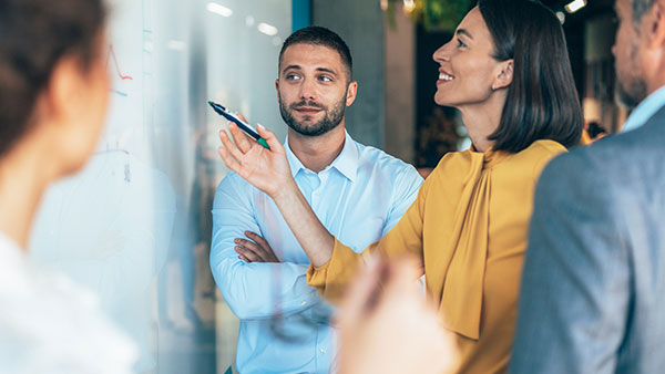 Team working together to improve client results