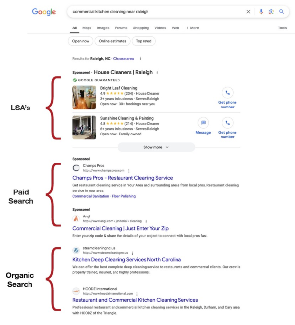 Explanation of Google results